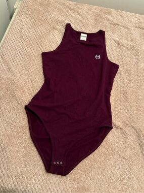 Victoria's Secret Burgundy Sleeveless Ribbed Bodysuit